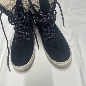 Madden Girl Black and White High-Top Sneakers